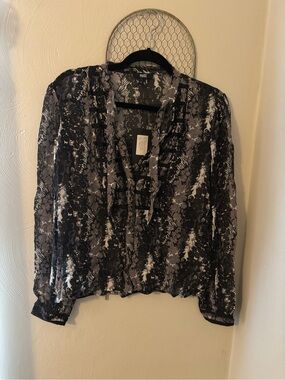 PAIGE Lena Pintorini Blouse Moonshine Multi Size S NWT